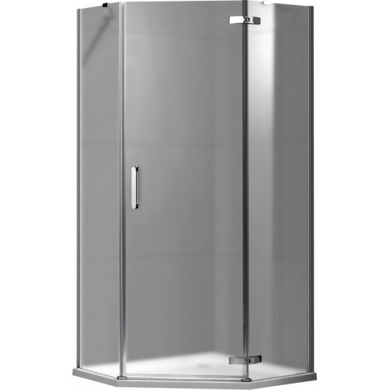 Душевой уголок Gemy Fall Tea S29115M 90x90 стекла матовые, профиль хром