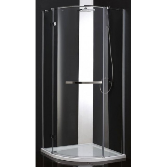 Душевой уголок Cezares BERGAMO-W-R-1-100-ARCO-C-Cr-L-IV 100x200 см стекло прозрачное, профиль хром