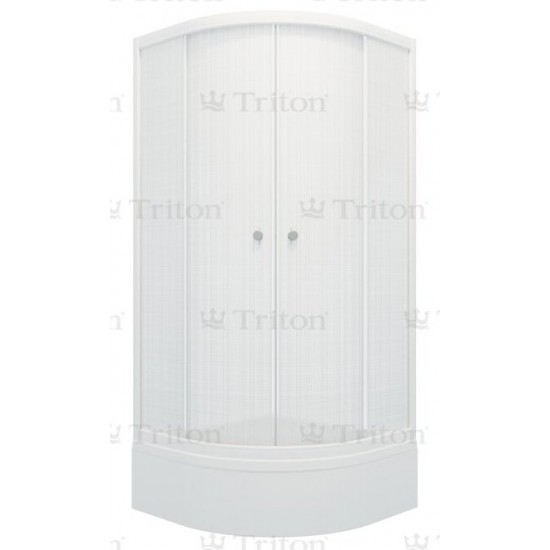 Душевой уголок Triton Стандарт В1 100x100 (средний поддон / стекла белый лен)