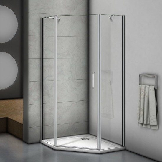 Душевой уголок GoodDoor MOKKA PNT-100-C-WE 100х100