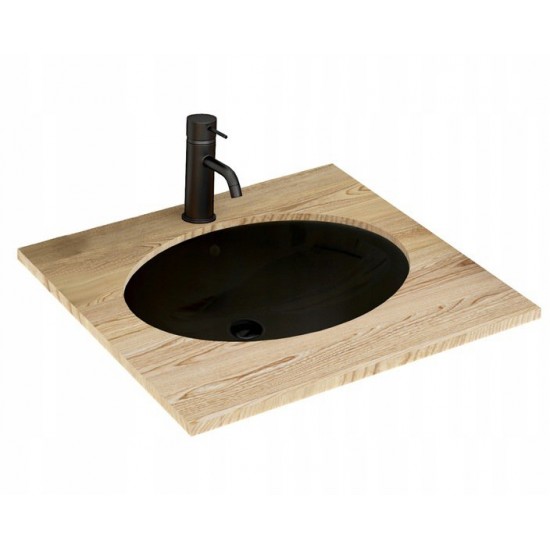 Умывальник Rea Nel Black 47x39 черный