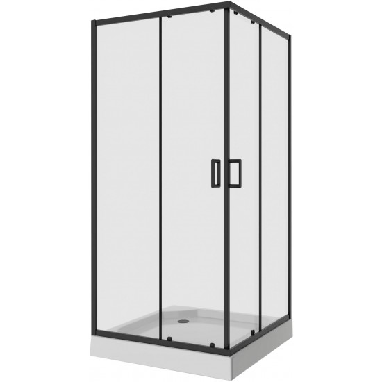 Душевой уголок Niagara Nova NG-6808-08 BLACK 90x90 без поддона прозрачное стекло Душевой уголок Niagara Nova NG-6808-08 BLACK 90x90 без поддона прозрачное стекло