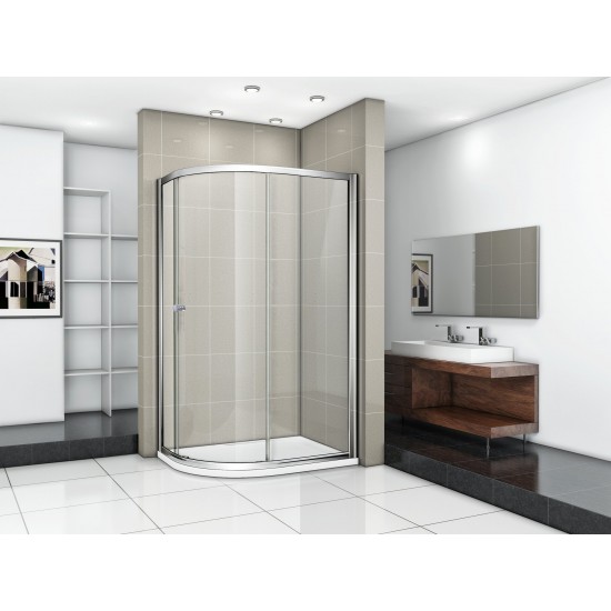 Душевой уголок Cezares PRATICO-RH-1-120/90-C-Cr 120x90 стекла прозрачные, профиль хром