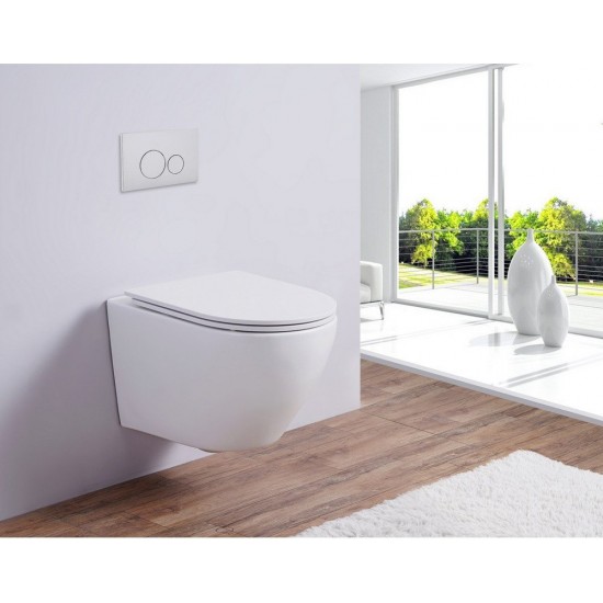 Унитаз подвесной Esbano Azalea MW 36,5x49 белый матовый