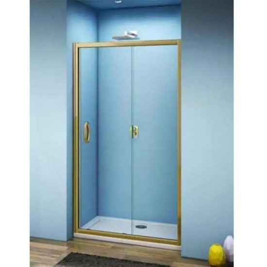 Душевая дверь GoodDoor JAZZ  WTW-120-C-G 120x185 стекла прозрачные, профиль золото