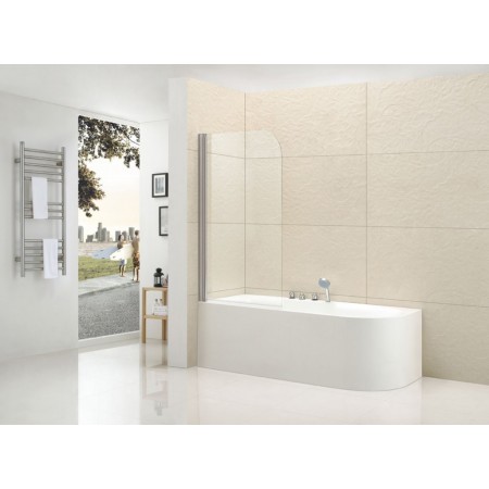 Шторка на ванну Cezares ECO-O-V-1-80/140-C-Cr 80x145 стекло прозрачное, профиль хром