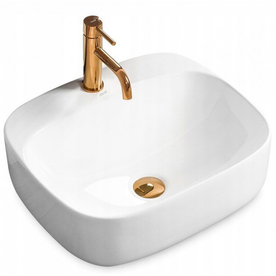 Умывальник Rea Luiza 45 White 42,5x42,5 белый