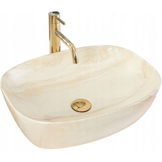Умывальник Rea Freja Bianco 51,2x39,6 бежевый