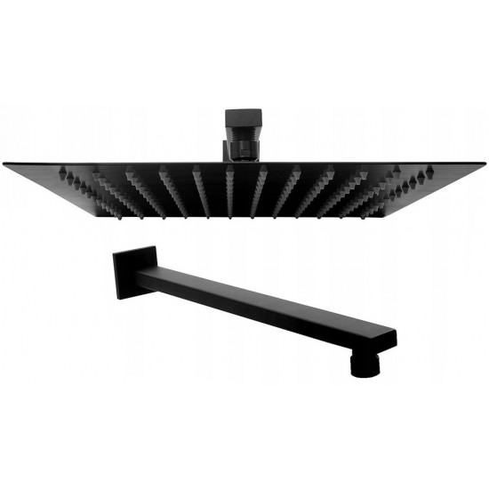 Верхний душ Rea Ultra Slim SQUARE 30x30 BLACK MATT