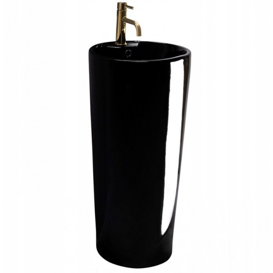 Умывальник напольный Rea Blanka Black 40x40 черный