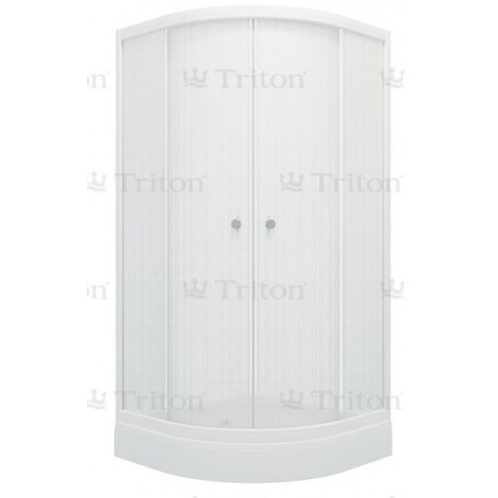 Душевой уголок Triton Стандарт А1 100x100 (низкий поддон / стекла белый лен)