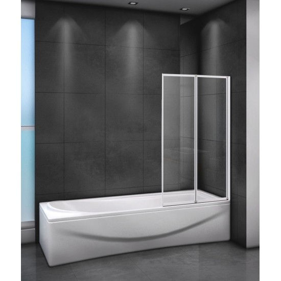 Шторка на ванну Cezares RELAX-V-2-80/140-P-Bi-R 80x140 стекло матовое, профиль жемчужно-серый (правая)
