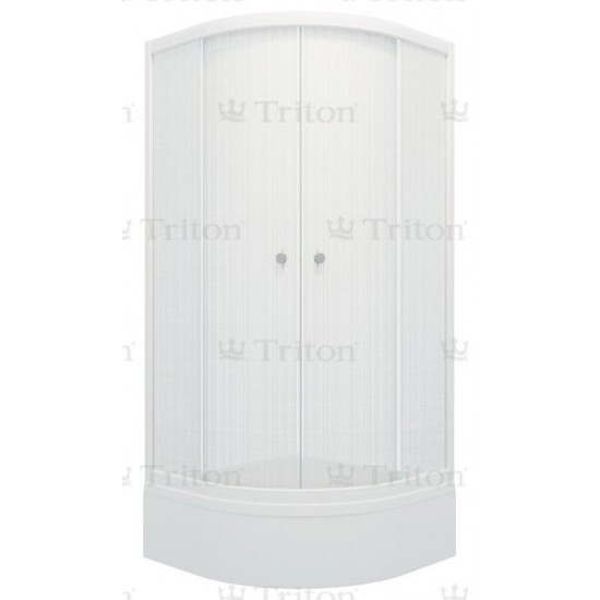 Душевой уголок Triton Лён В1 90x90 (средний поддон / стекла белый лен)