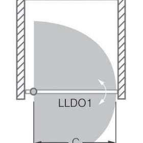 Душевая дверь Roth (Roltechnik) Lega Line распашная LLDO1/100 прозрачное стекло