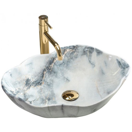 Умывальник Rea Pearl Granit 51,5x37,5 гранит