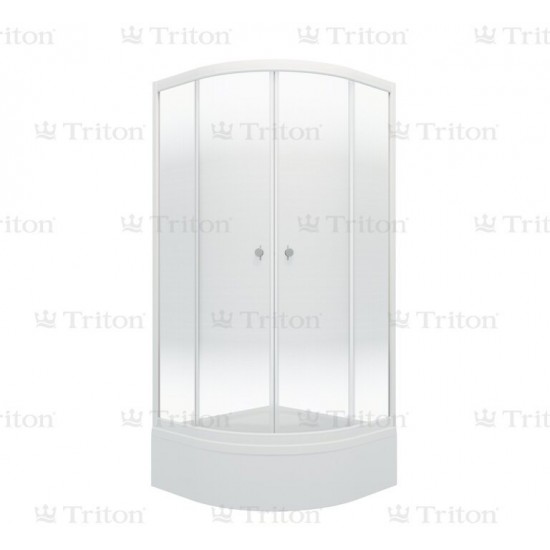 Душевой уголок Triton Лайт В1 100x100 стекла градиент, профиль белый