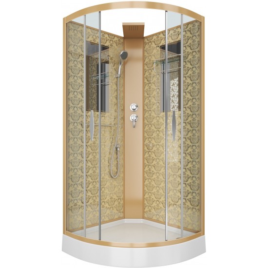 Душевая кабина Niagara Lux NG-7715GBK 90x90 золото, без крыши Душевая кабина Niagara Lux NG-7715GBK 90x90 золото, без крыши