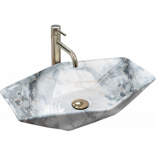 Умывальник накладной Rea Vegas Granit Shiny 57x37 гранит