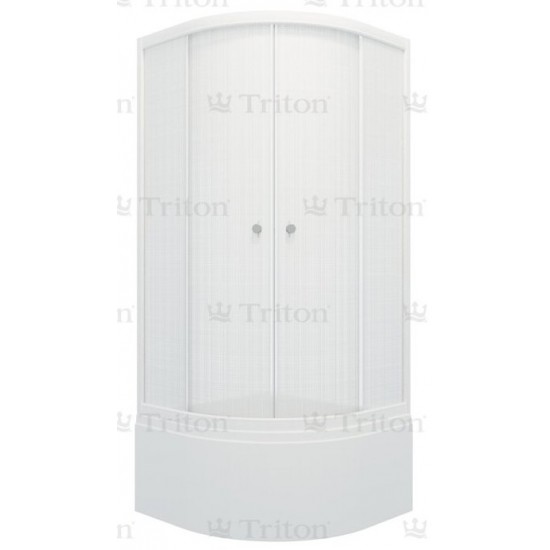 Душевой уголок Triton Лён Б1 90x90 (глубокий поддон / белый лен)