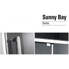 Душевой уголок Gemy Sunny Bay S28191BM-A80M 120x80 стекла матовые, профиль хром