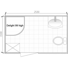 Душевая кабина DOMANI-Spa Delight 110 high 100x100 сатин-матированное стекло / белые с крышей с гидромассажем DS01D110HWM10