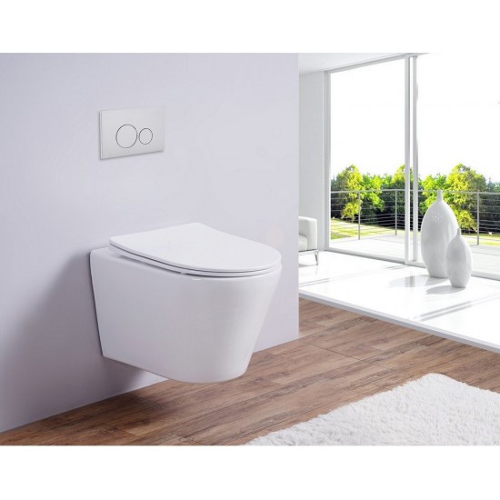 Унитаз подвесной Esbano Clavel W 37x49 белый глянец