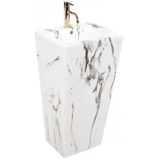 Умывальник напольный Rea Daria Marble 44x38 под мрамор