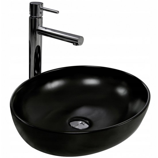 Умывальник Rea CAROLA SLIM BLACK MAT REAU0421 51x40