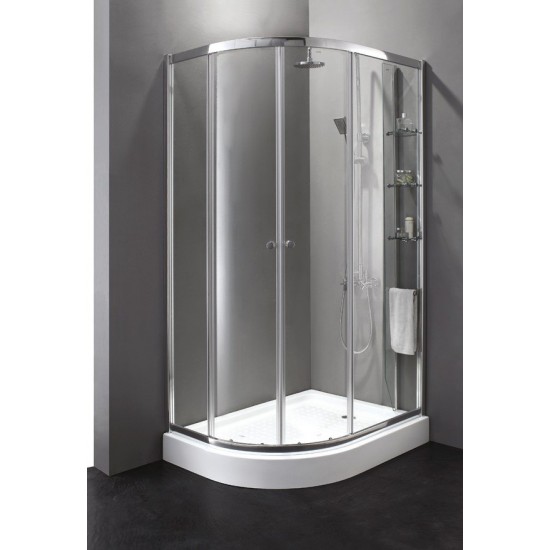 Душевой уголок Cezares ANIMA-W-RH-2-120/100-C-Cr-L 120x100 стекла прозрачные, профиль хром (левый)