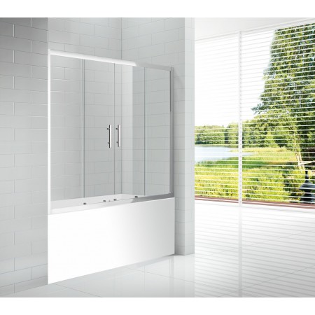 Шторка на ванну Cezares ECO-O-VF-2-170/145-C-Cr 170x145 стекло прозрачное, профиль хром