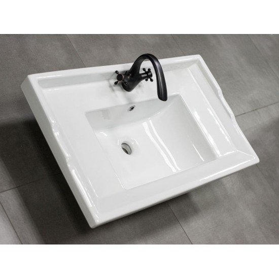 Умывальник Ceramalux 840-80 82,5x48 белый