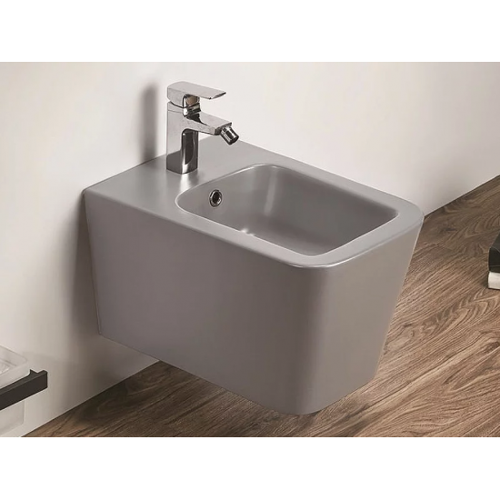 Биде подвесное Ceramalux 5370MH 36x51 светло-серый матовый
