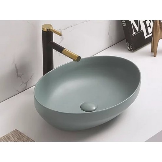 Умывальник накладной CeramaLux 78590MLG 50,2x36,3 зеленый Умывальник накладной CeramaLux 78590MLG 50,2x36,3 зеленый