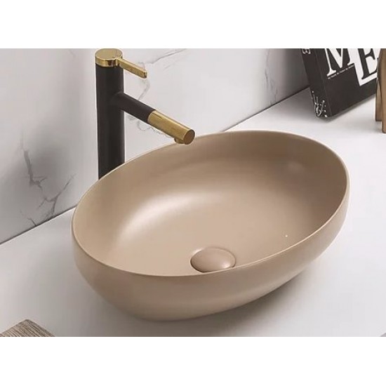 Умывальник накладной CeramaLux 78590MC 50,2x36,3 бежевый матовый Умывальник накладной CeramaLux 78590MC 50,2x36,3 бежевый матовый