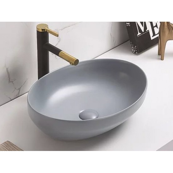 Умывальник накладной CeramaLux 78590MH 50,2x36,3 светло-серый матовый Умывальник накладной CeramaLux 78590MH 50,2x36,3 светло-серый матовый