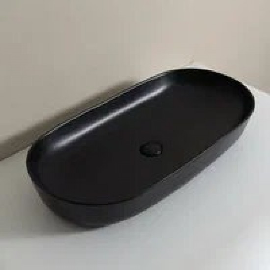 Умывальник накладной CeramaLux 78327MB 81x41 черный матовый Умывальник накладной CeramaLux 78327MB 81x41 черный матовый