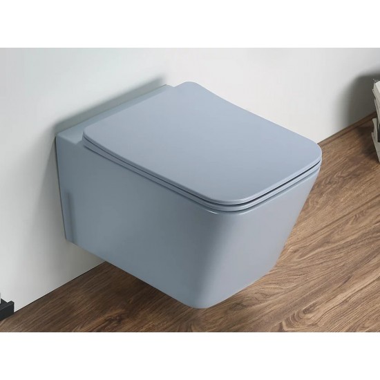 Унитаз подвесной Ceramalux 5170MHL 35x52 голубой матовый