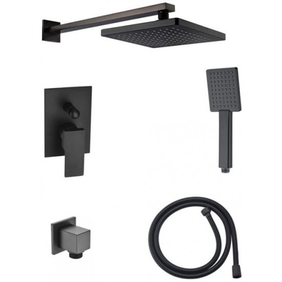 Душевая система скрытого монтажа c изливом Ahti Hamina Black HA405318