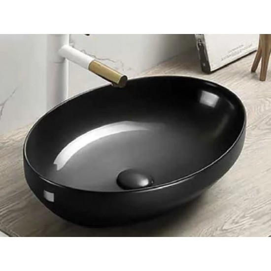 Умывальник накладной CeramaLux 78590B 50,2x36,3 черный глянец Умывальник накладной CeramaLux 78590B 50,2x36,3 черный глянец