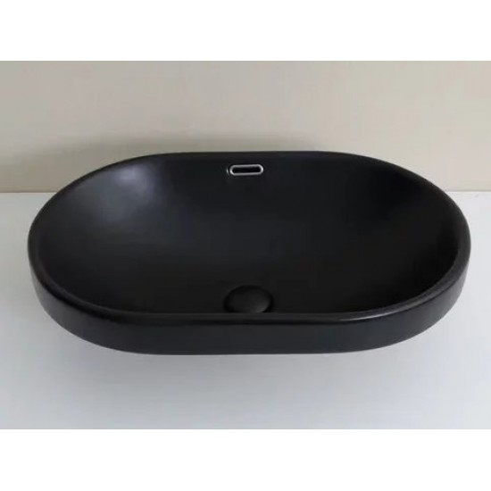 Умывальник накладной CeramaLux 5006CMB 61x40 черный матовый Умывальник накладной CeramaLux 5006CMB 61x40 черный матовый