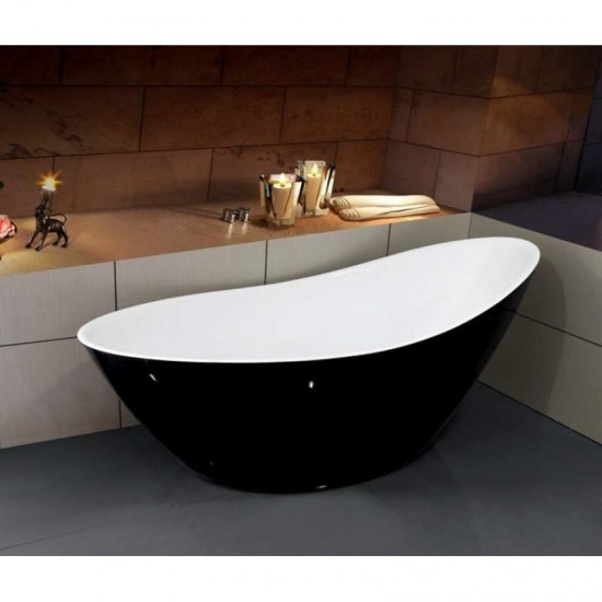Ванна акриловая отдельностоящая Esbano London (black)  180х80х75