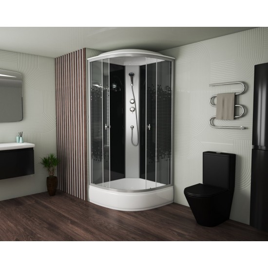 Душевая кабина Niagara Eco E100/26/BLACK 100x100 см Душевая кабина Niagara Eco E100/26/BLACK 100x100 см