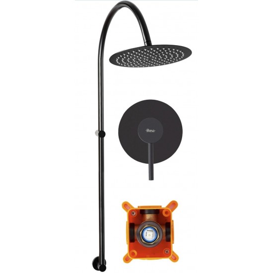 Душевая система встроенная Rea Lugano Black P9301