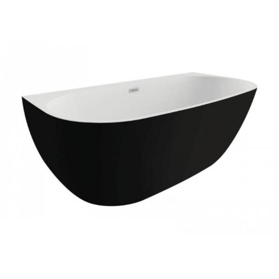 Ванна акриловая Polimat RISA 170x80 пристенная, черный матовый