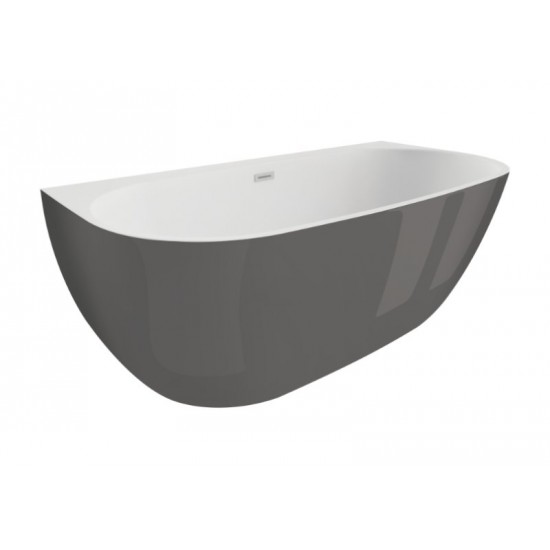 Ванна акриловая Polimat RISA 160x80 пристенная, графит