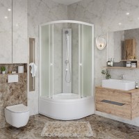 Душевая кабина Niagara Promo P100/40/MT/BK 100x100 см 