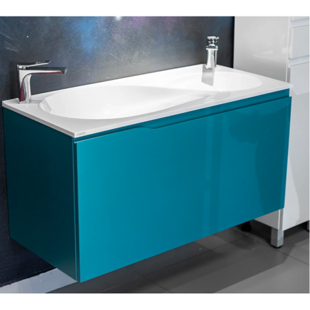 Тумба для ванной подвесная Vela 100П изумруд TU58101