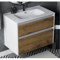 Тумба подвесная Vela 80П дуб шерман коньяк коричневый TU27151