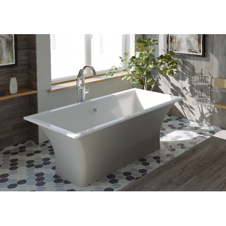 Ванна из литого мрамора BAS Мадрид 170x75 см серый