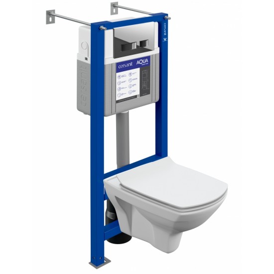 Комплект инсталляция для унитаза  Cersanit AQUA SMART M40 и унитаз CARINA XL CO DPL EO slim